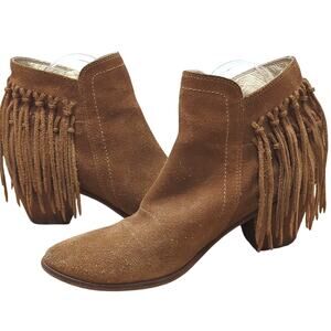 Vélez for Leather Lovers Fringe Suede Boots US Women's 10 Western Heeled Booties